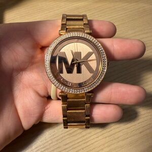 Michael Kors Rose Gold Logo Watch Women’s